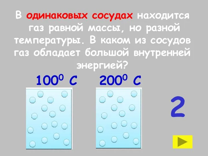 1000 С 2000 С 2 В одинаковых сосудах находится газ равной