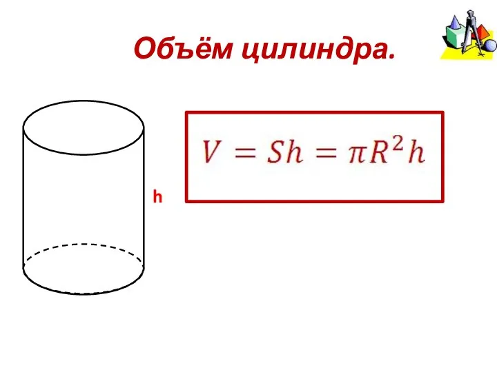 Объём цилиндра. h