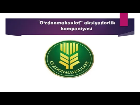 "O‘zdonmahsulot" aksiyadorlik kompaniyasi