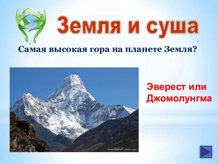 Самая высокая гора на планете Земля? Эверест или Джомолунгма
