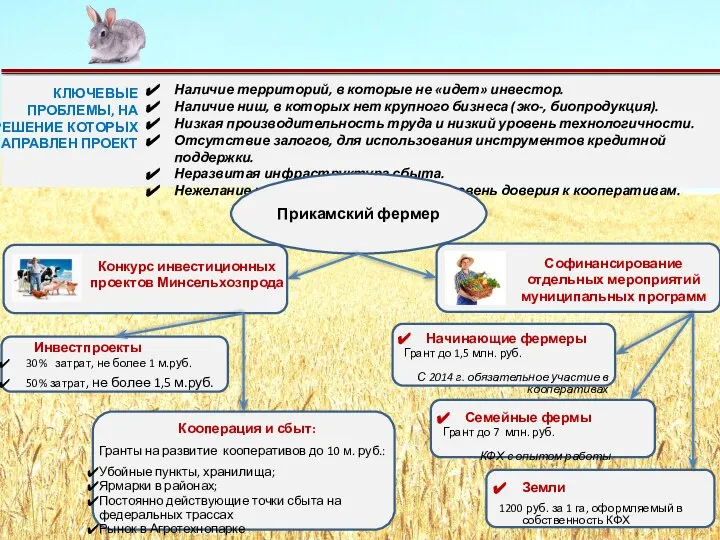 Прикамский фермер Конкурс инвестиционных проектов Минсельхозпрода Кооперация и сбыт: Гранты на