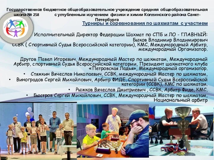 Турниры и соревнования по шахматам с участием Исполнительный Директор Федерации Шахмат