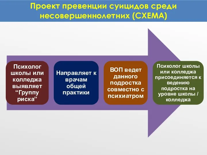 Проект превенции суицидов среди несовершеннолетних (СХЕМА)