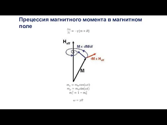 Прецессия магнитного момента в магнитном поле