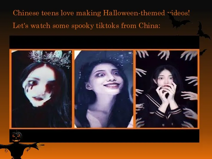 Chinese teens love making Halloween-themed videos! Let's watch some spooky tiktoks from China: