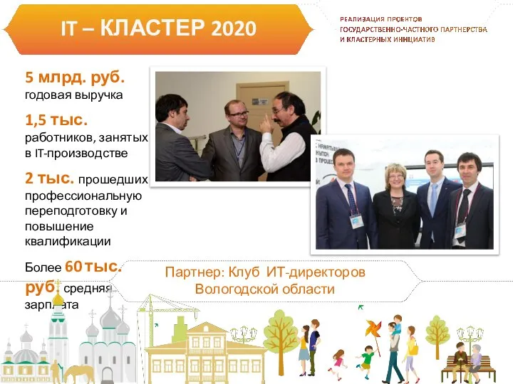 IT – КЛАСТЕР 2020 Партнер: Клуб ИТ-директоров Вологодской области 5 млрд.