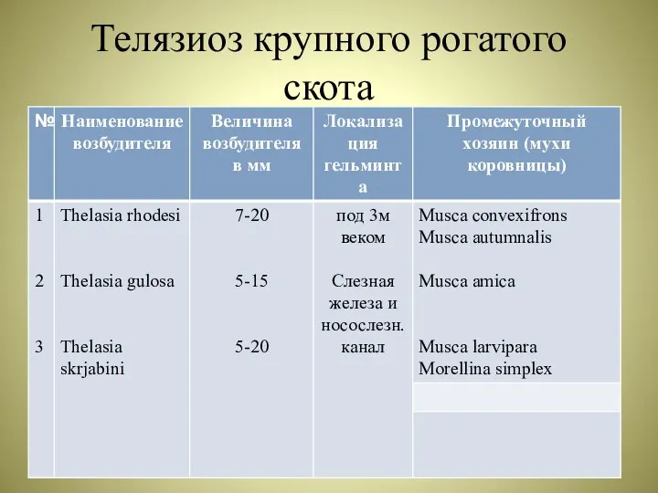 Телязиоз крупного рогатого скота