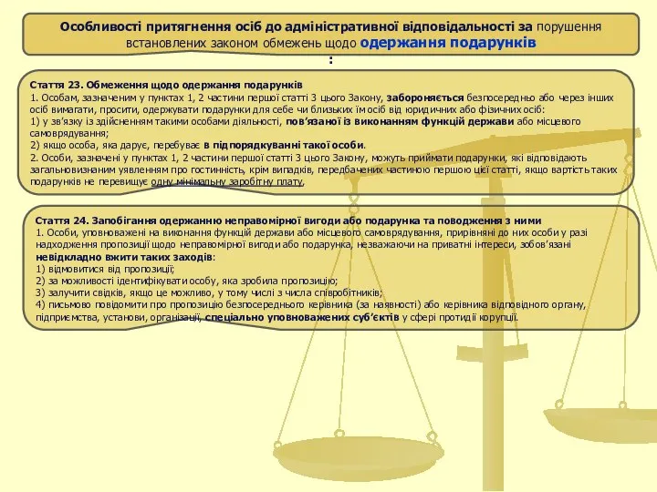 Особливості притягнення осіб до адміністративної відповідальності за порушення встановлених законом обмежень