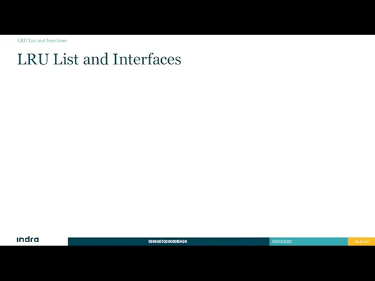 LRU List and Interfaces LRU List and Interfaces