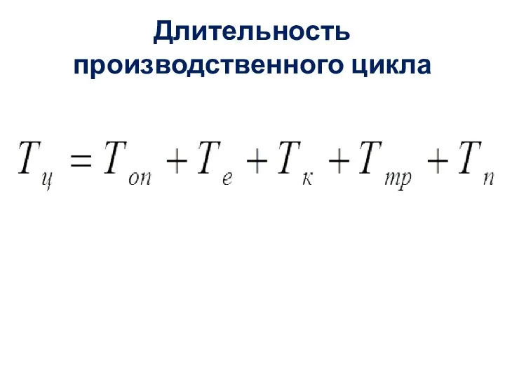 Длительность производственного цикла