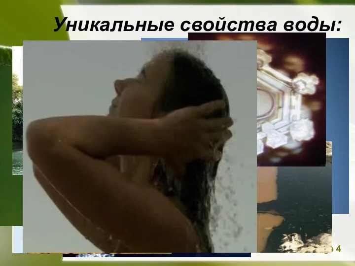 Уникальные свойства воды: