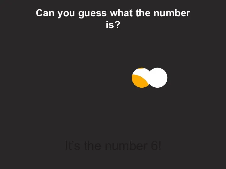 6 Can you guess what the number is? It’s the number 6!