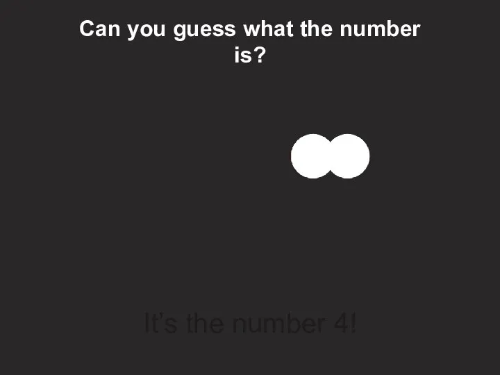 4 Can you guess what the number is? It’s the number 4!