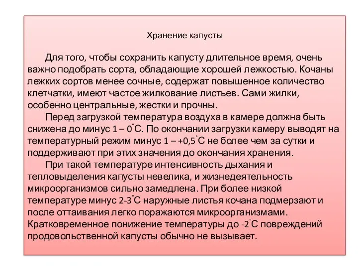 Хранение капусты Для того, чтобы сохранить капусту длительное время, очень важно