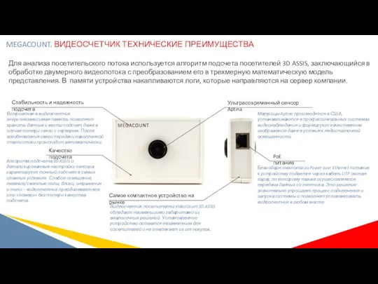 Для анализа посетительского потока используется алгоритм подсчета посетителей 3D ASSIS, заключающийся