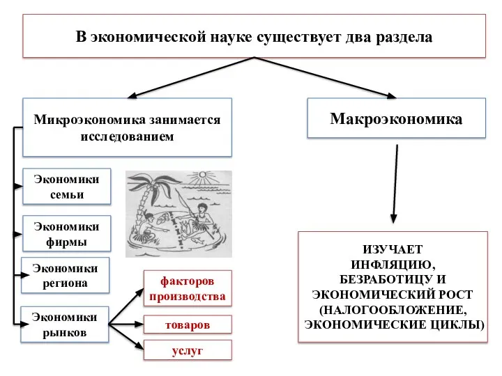 В экономической науке существует два раздела Микроэкономика занимается исследованием Макроэкономика Экономики