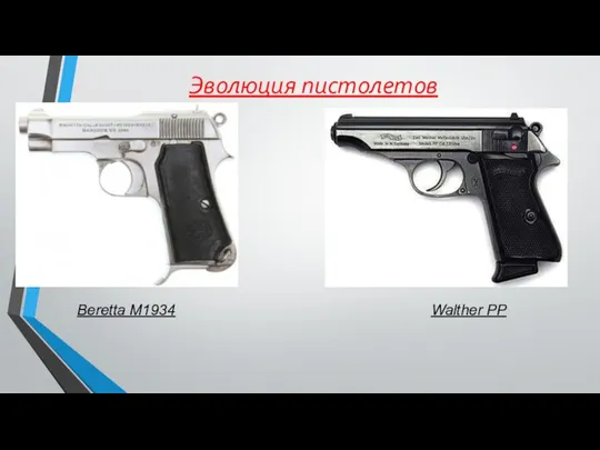 Эволюция пистолетов Beretta M1934 Walther PP