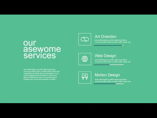 Art Direction Web Design Motion Design our asewome services netus nibh