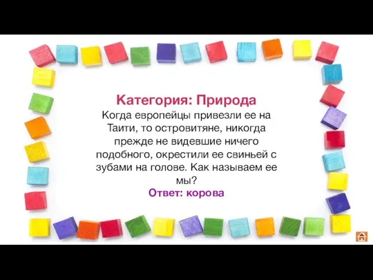 Категория: Природа Когда европейцы привезли ее на Таити, то островитяне, никогда