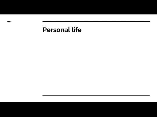 Personal life