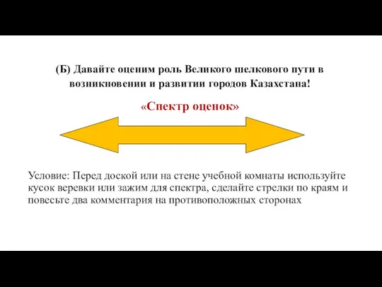 (Б) Давайте оценим роль Великого шелкового пути в возникновении и развитии