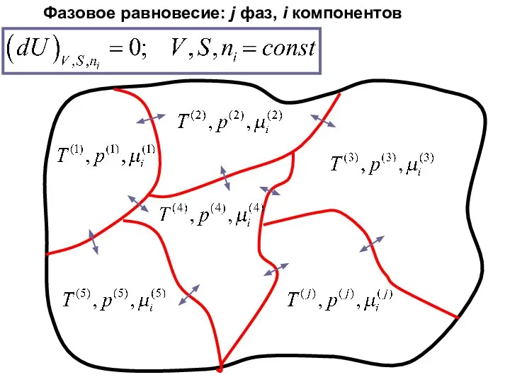 Фазовое равновесие: j фаз, i компонентов