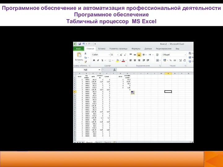 В результате получаем следующие итоги Программное обеспечение и автоматизация профессиональной деятельности