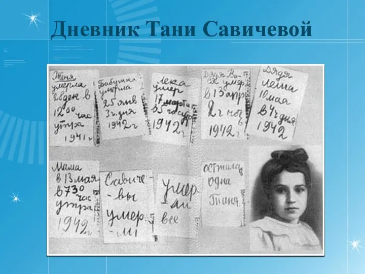 Дневник Тани Савичевой