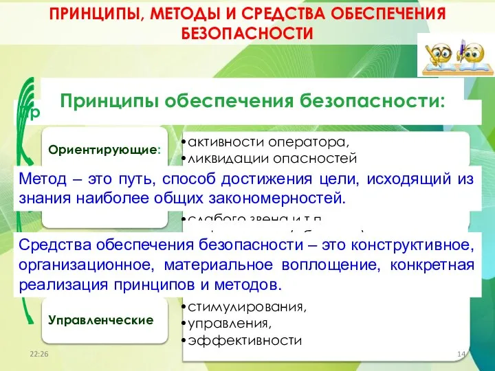 Принцип – это идея, мысль, основное положение. Принципы обеспечения безопасности: ПРИНЦИПЫ,