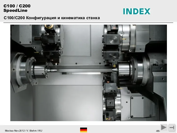 T С100/С200 Конфигурация и кинематика станка C100 / C200 SpeedLine