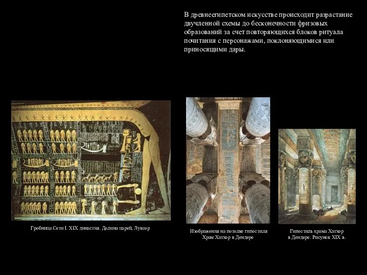 Гробница Сети I. XIX династия. Долина царей, Луксор Изображения на потолке