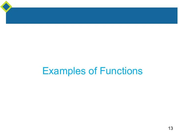 Examples of Functions