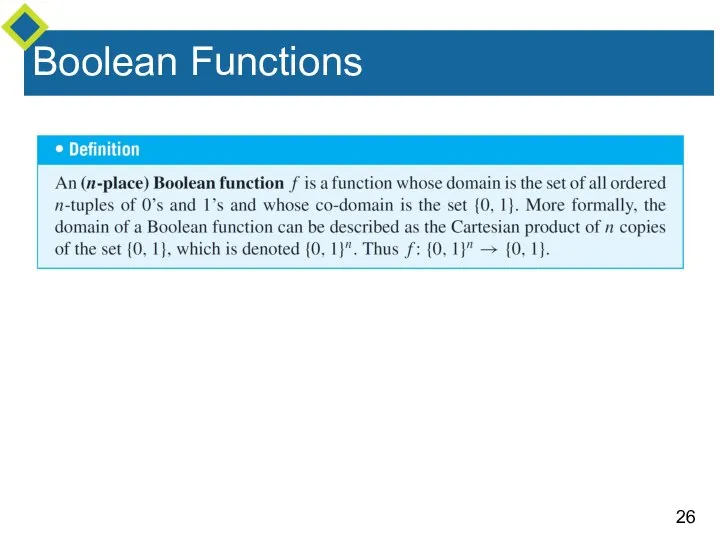 Boolean Functions