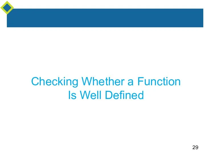 Checking Whether a Function Is Well Defined