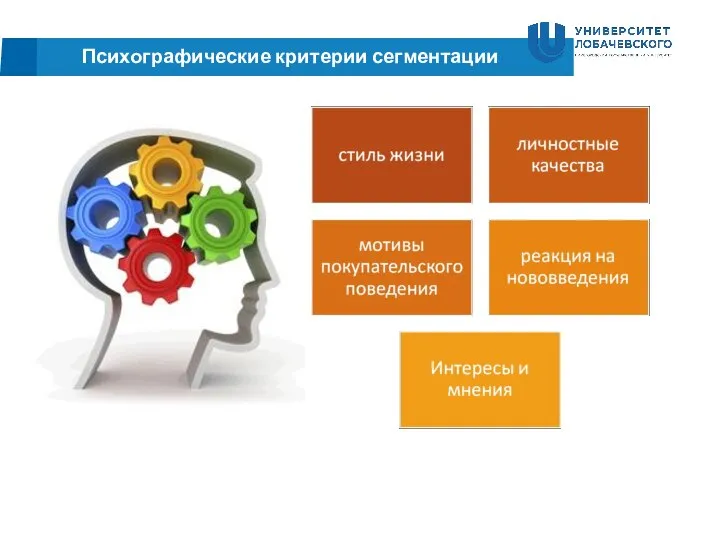 Психографические критерии сегментации