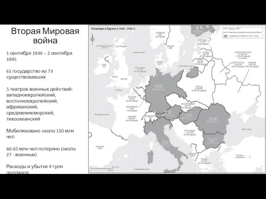 Вторая Мировая война 1 сентября 1939 – 2 сентября 1945 61