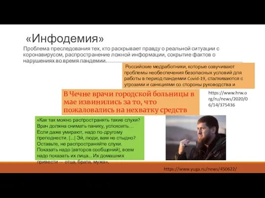 «Инфодемия» Проблема преследования тех, кто раскрывает правду о реальной ситуации с