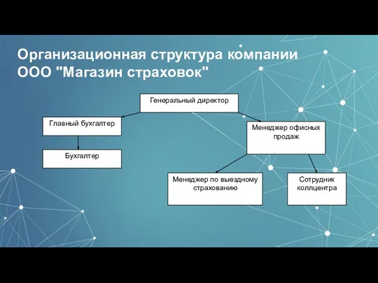 Организационная структура компании ООО "Магазин страховок"