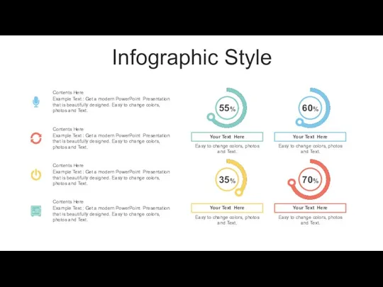 Infographic Style 55% 60% 35% 70%