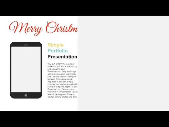 Simple Portfolio Presentation You can simply impress your audience and add