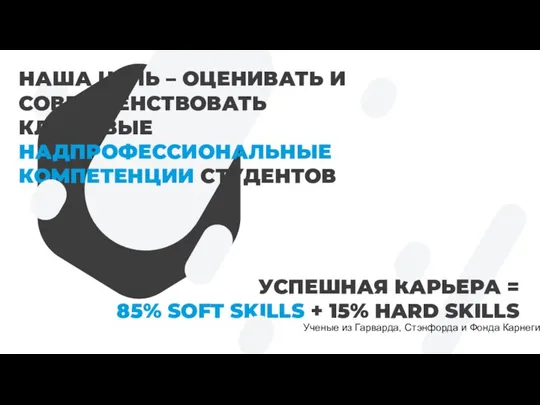 НАША ЦЕЛЬ – ОЦЕНИВАТЬ И СОВЕРШЕНСТВОВАТЬ КЛЮЧЕВЫЕ НАДПРОФЕССИОНАЛЬНЫЕ КОМПЕТЕНЦИИ СТУДЕНТОВ УСПЕШНАЯ