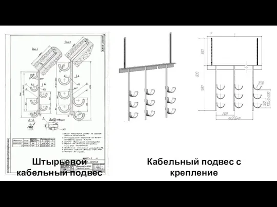 Штырьевой кабельный подвес Кабельный подвес с крепление на две точки