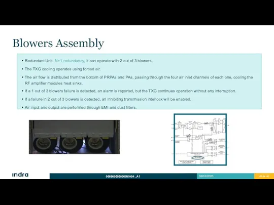 Blowers Assembly Redundant Unit. N+1 redundancy, it can operate with 2