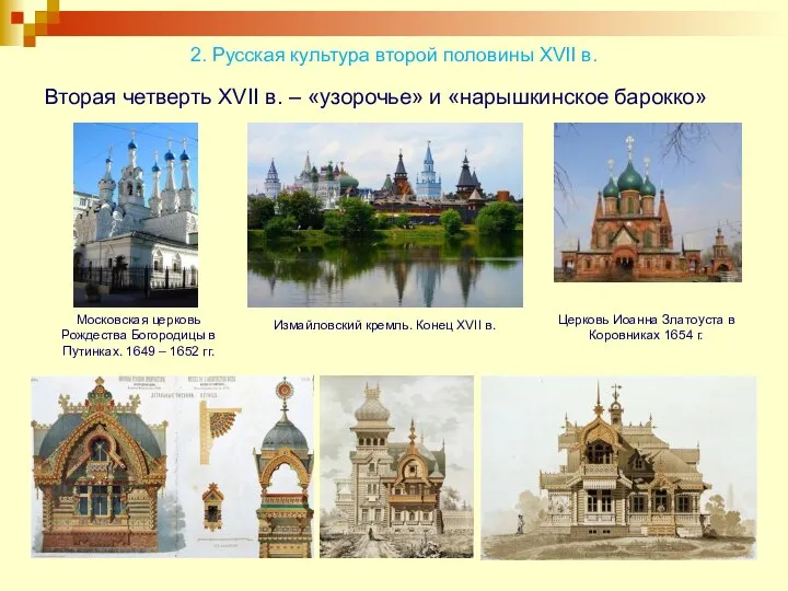 Московская церковь Рождества Богородицы в Путинках. 1649 – 1652 гг. Вторая