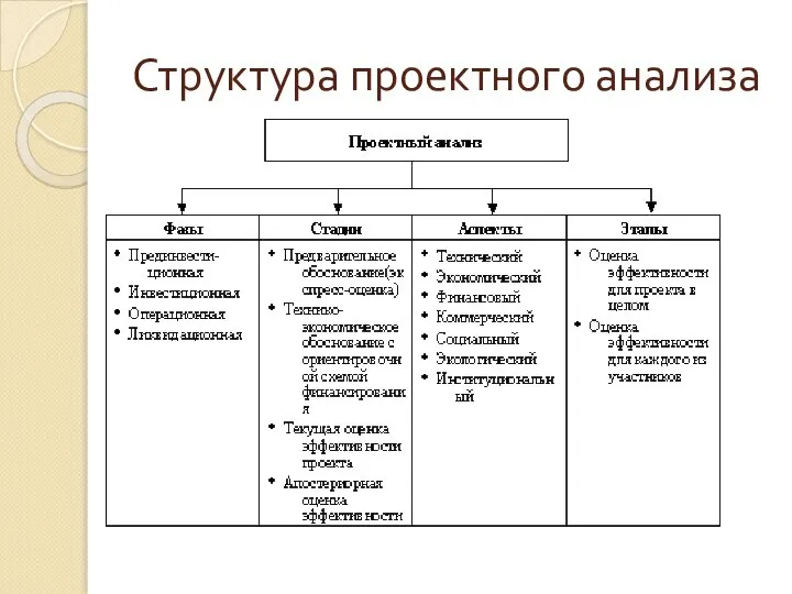 Структура проектного анализа