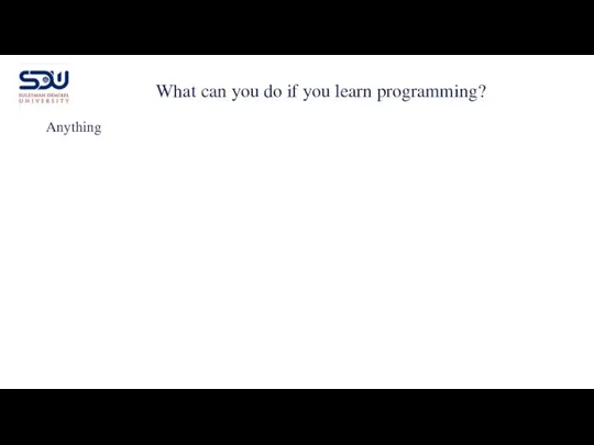 Anything What can you do if you learn programming?