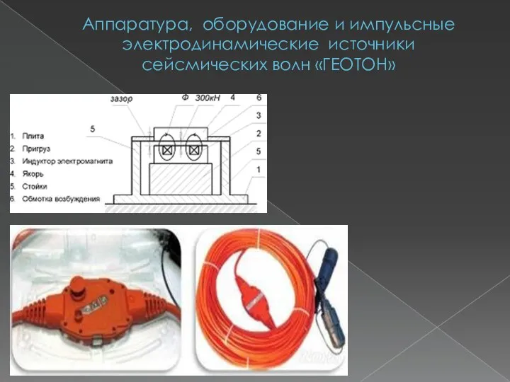 Аппаратура, оборудование и импульсные электродинамические источники сейсмических волн «ГЕОТОН»