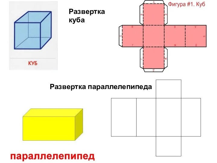 Развертка куба Развертка параллелепипеда