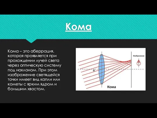 Кома Кома – это аберрация, которая проявляется при прохождении лучей света