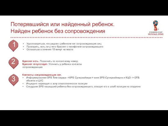 Потерявшийся или найденный ребенок. Найден ребенок без сопровождения Удостовериться, что рядом